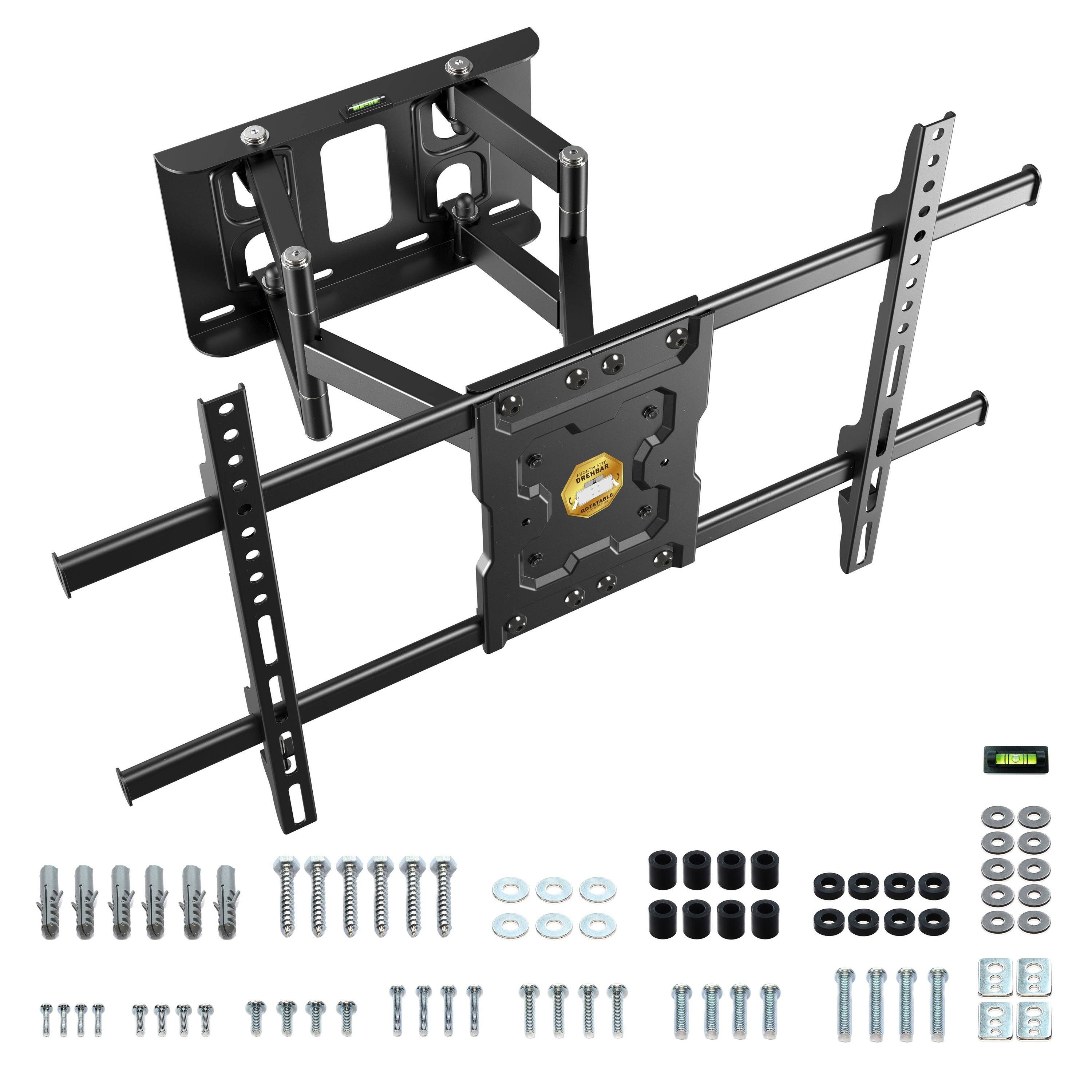 RICOO TV-Wandhalterung TV Halterung schwenkbar universal 43 55 65 70 75 Zoll max 50 Kg S7264, (bis 75 Zoll, VESA 300x200 bis 600x400, 1-tlg., 50 Kg Aufnahme, 40" bis 75" (102-191 cm) Bildschirm Diagonale, bis 20° Neigung, bis 120° Schwenkung, bis 12° drehbar Monitor Halter)