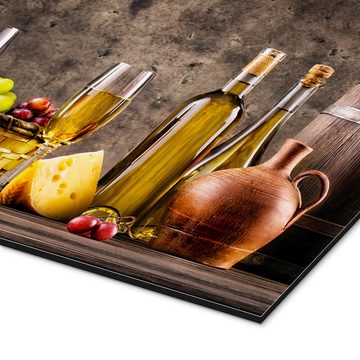 Posterlounge Alu-Dibond-Druck Editors Choice, Wein, Trauben, Fässer und Käse, Küche Rustikal Fotografie
