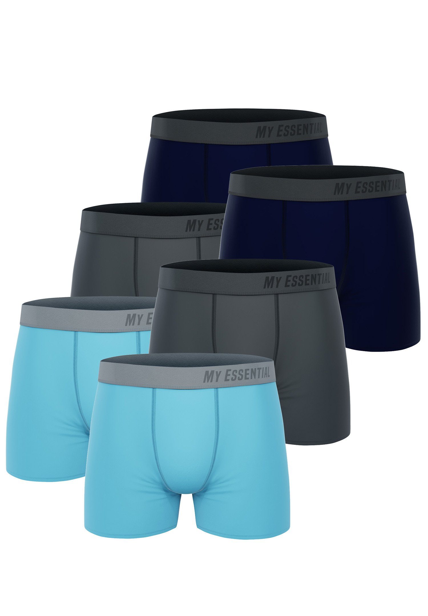 (Spar-Pack, 6 My Cotton Clothing Boxershorts 6-St., 6er-Pack) My Pack Essential Blue Boxers Essential Bio