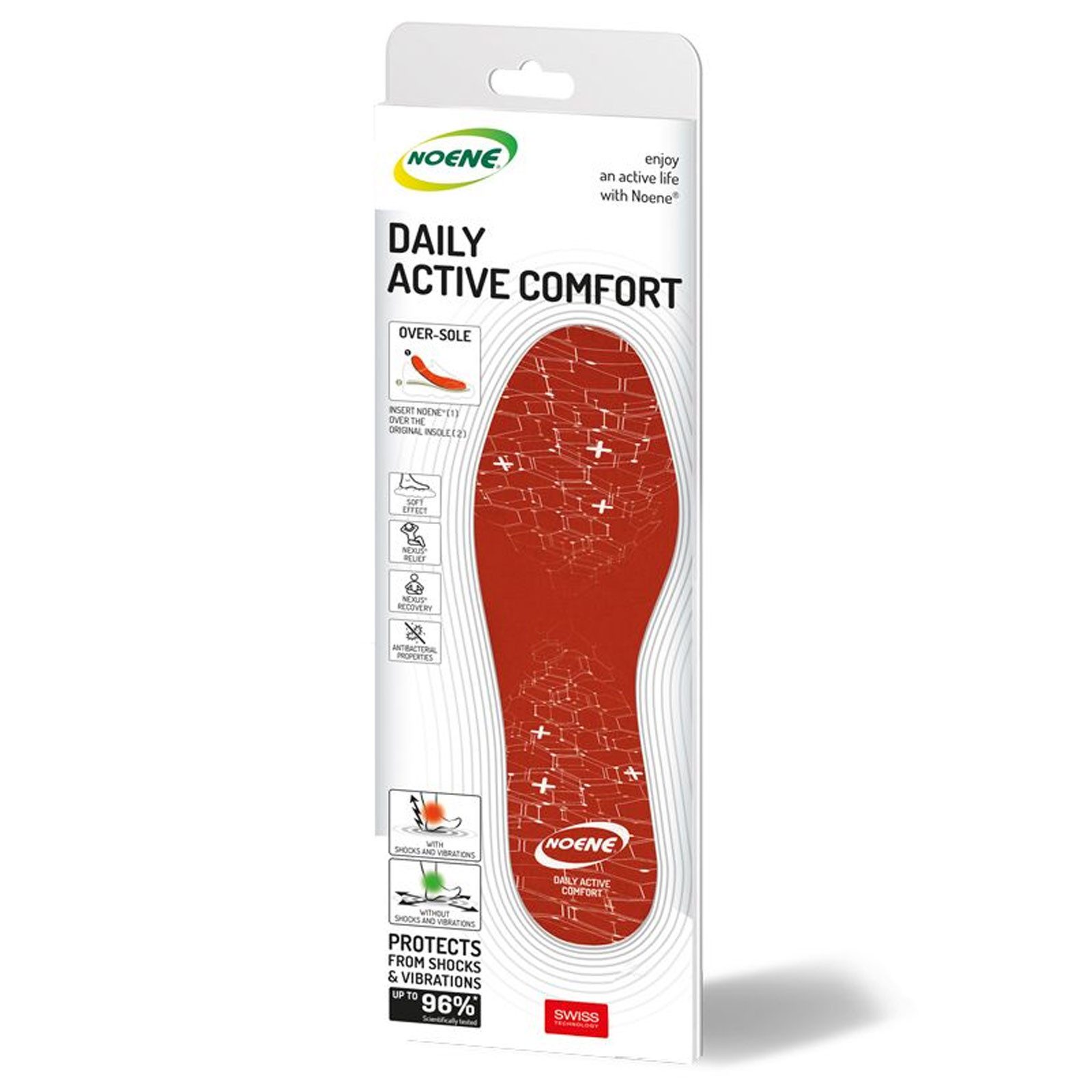 Noene Einlegesohlen Daily Active Comfort Einlegesohle (1-tlg), Für Menschen die viele Stunden stehen.