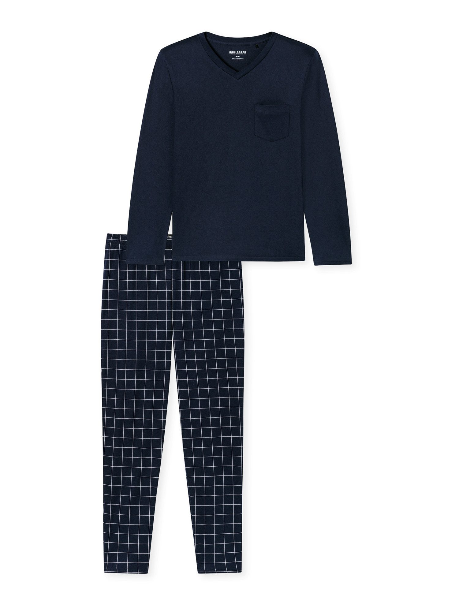 Schiesser Pyjama lang - Fine Interlock (2 tlg) unsere Models tragen günstig online kaufen