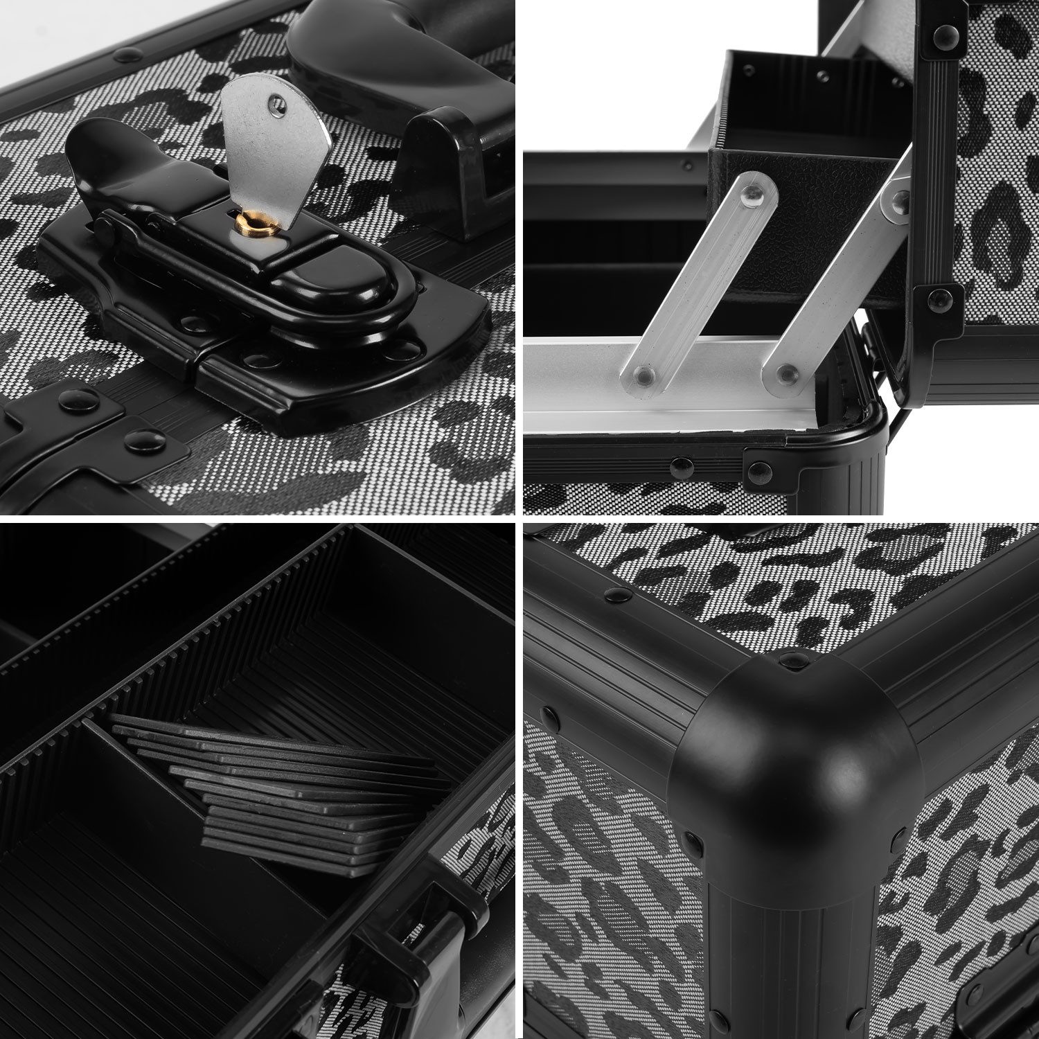 anndora Kosmetikkoffer Multikoffer Rahmenkoffer mit leoprint, günstig online kaufen