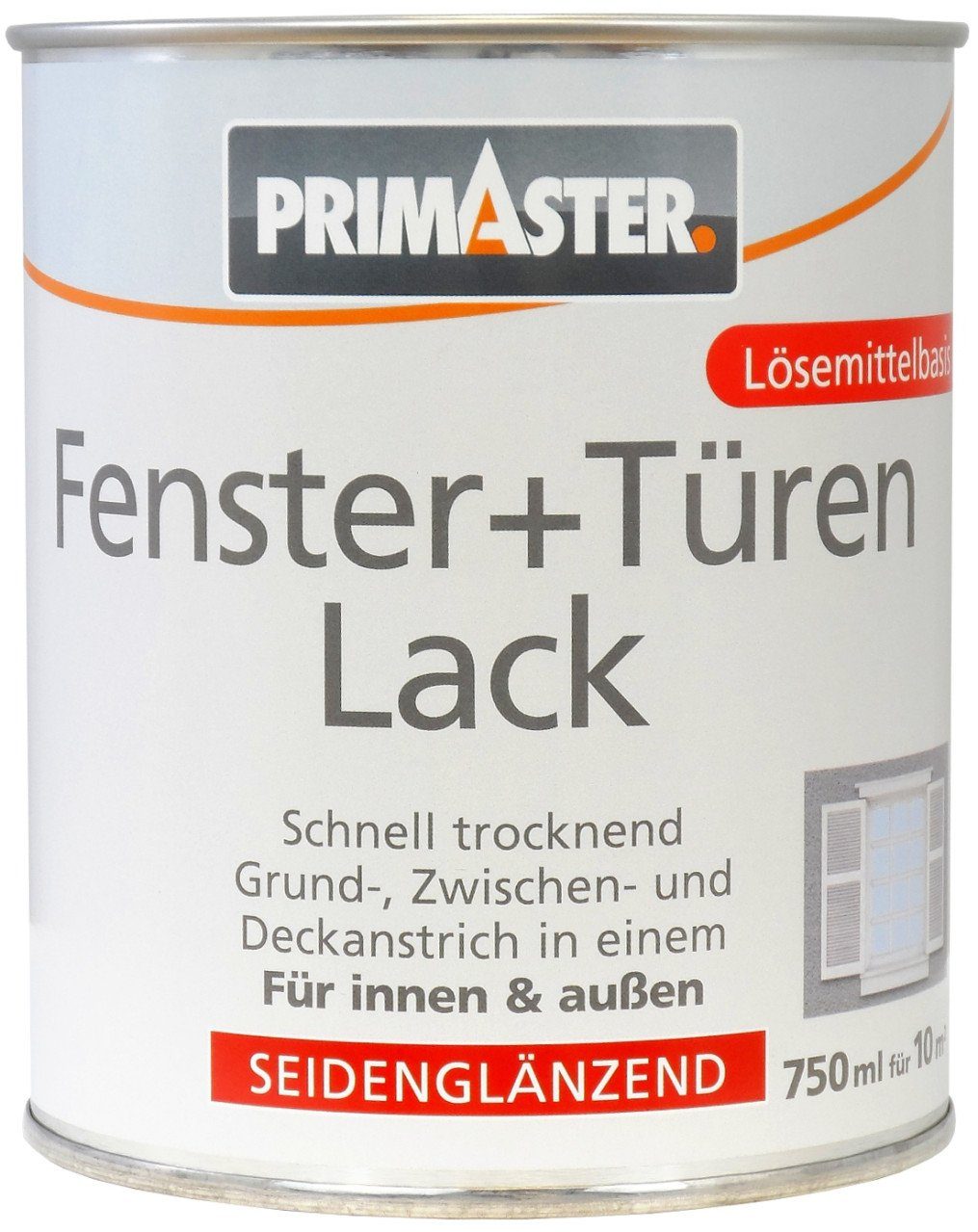 Lack Primaster Fenster und Türenlack 750 ml weiß