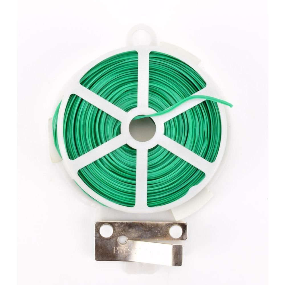 GarPet Bindedraht 50 m Bindedraht grün Gartendraht Blumen Spann Draht Cutter
