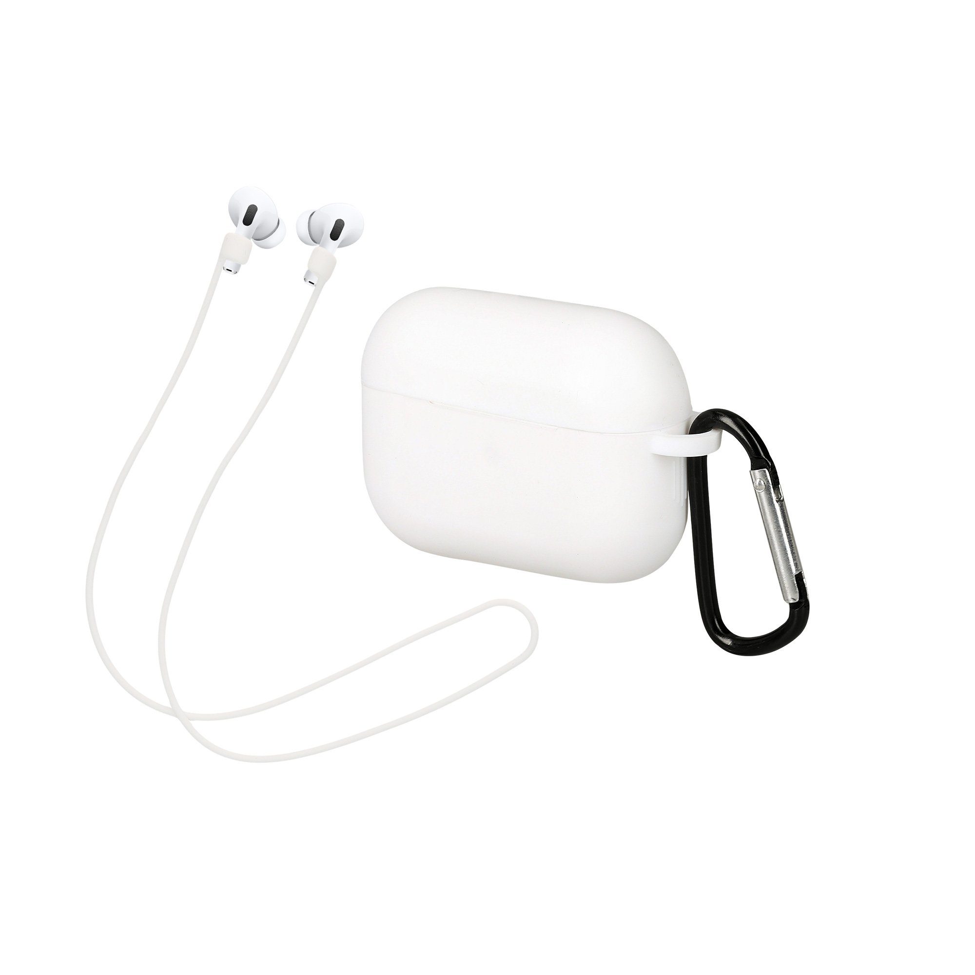 kwmobile Kopfhörer-Schutzhülle 2in1 Hülle und Halteband für Apple AirPods Pro, Kopfhörer Band Strap und Case Set