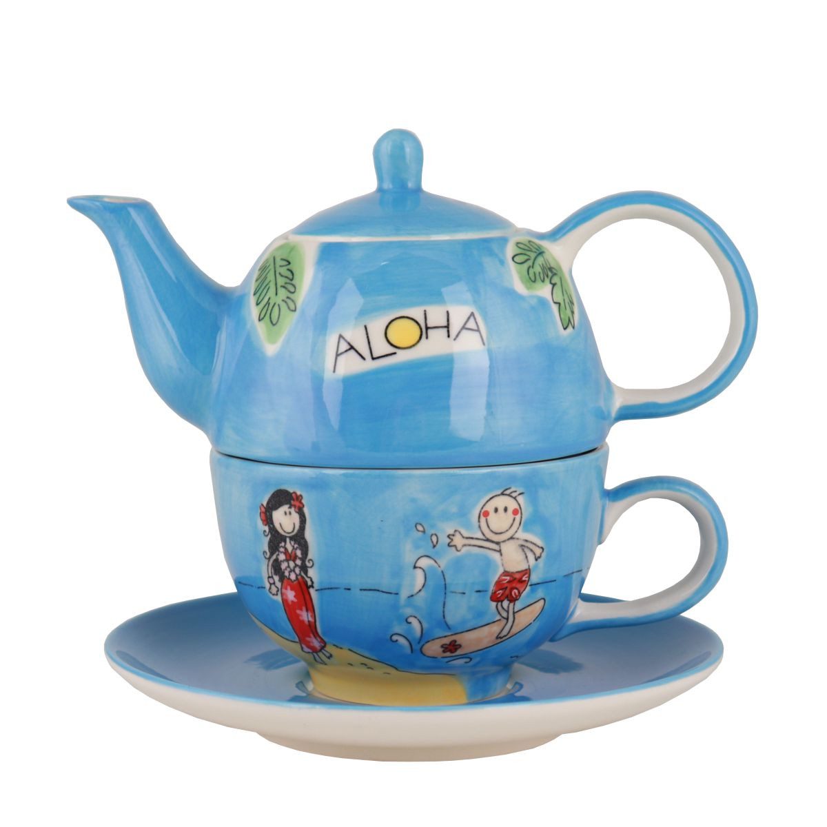 Mila Teekanne Mila Keramik Tee-Set Tea for One Aloha, (Set)