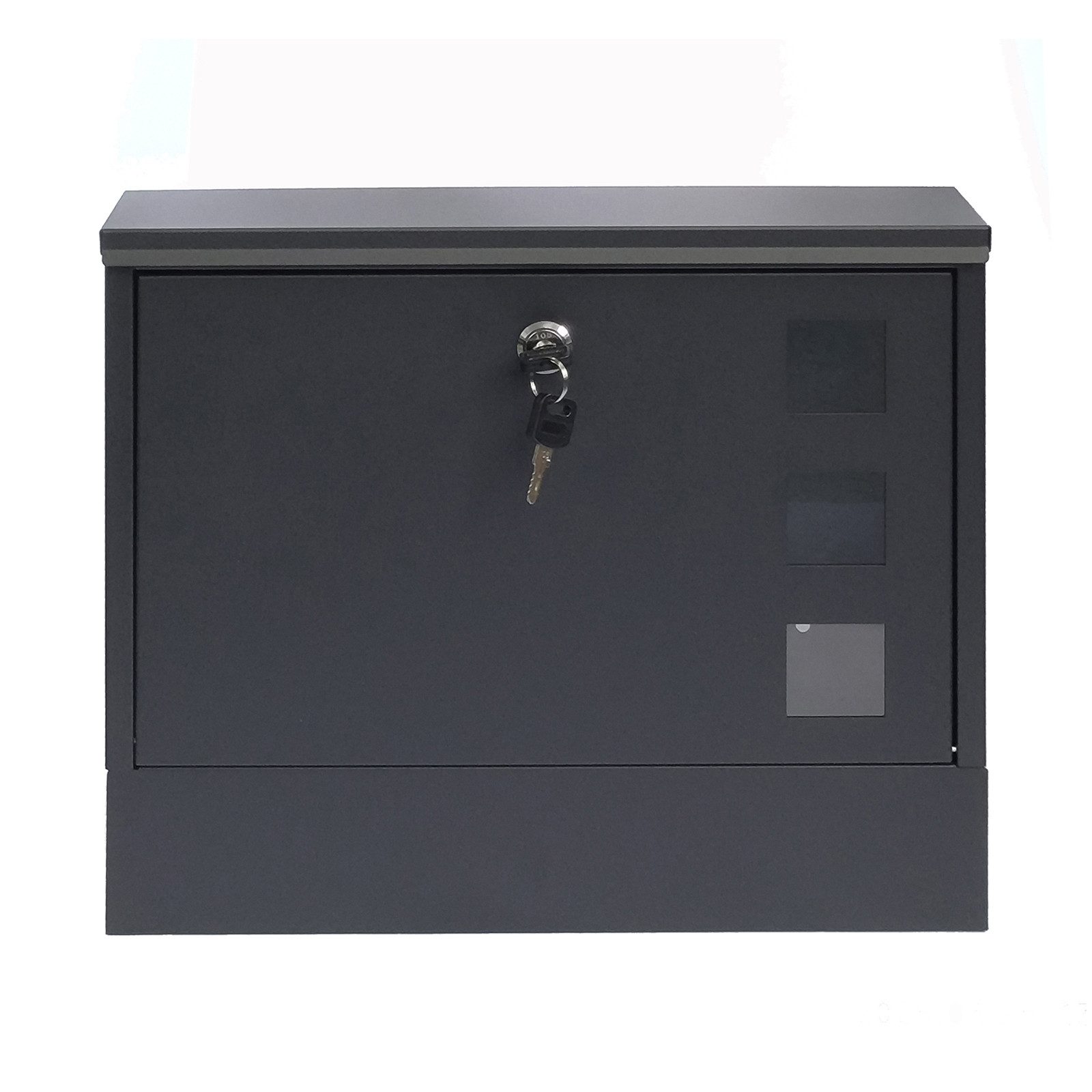 HTI-Living Briefkasten Briefkasten Amin Schwarz modern mit Zeitungsfach (St günstig online kaufen