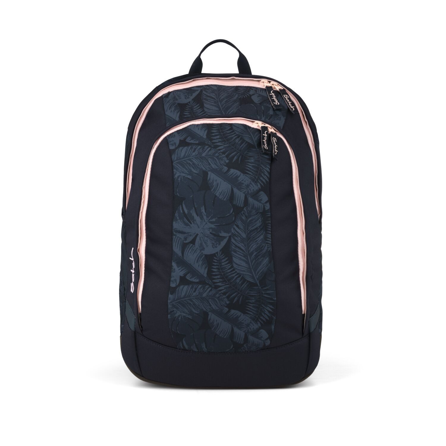 Satch Schulranzen Schulrucksack-Set AIR Midnight Jungle 2-teilig (2-teilig), Schulranzen, ergonomisch, Laptop-Fach, Your-Size-System