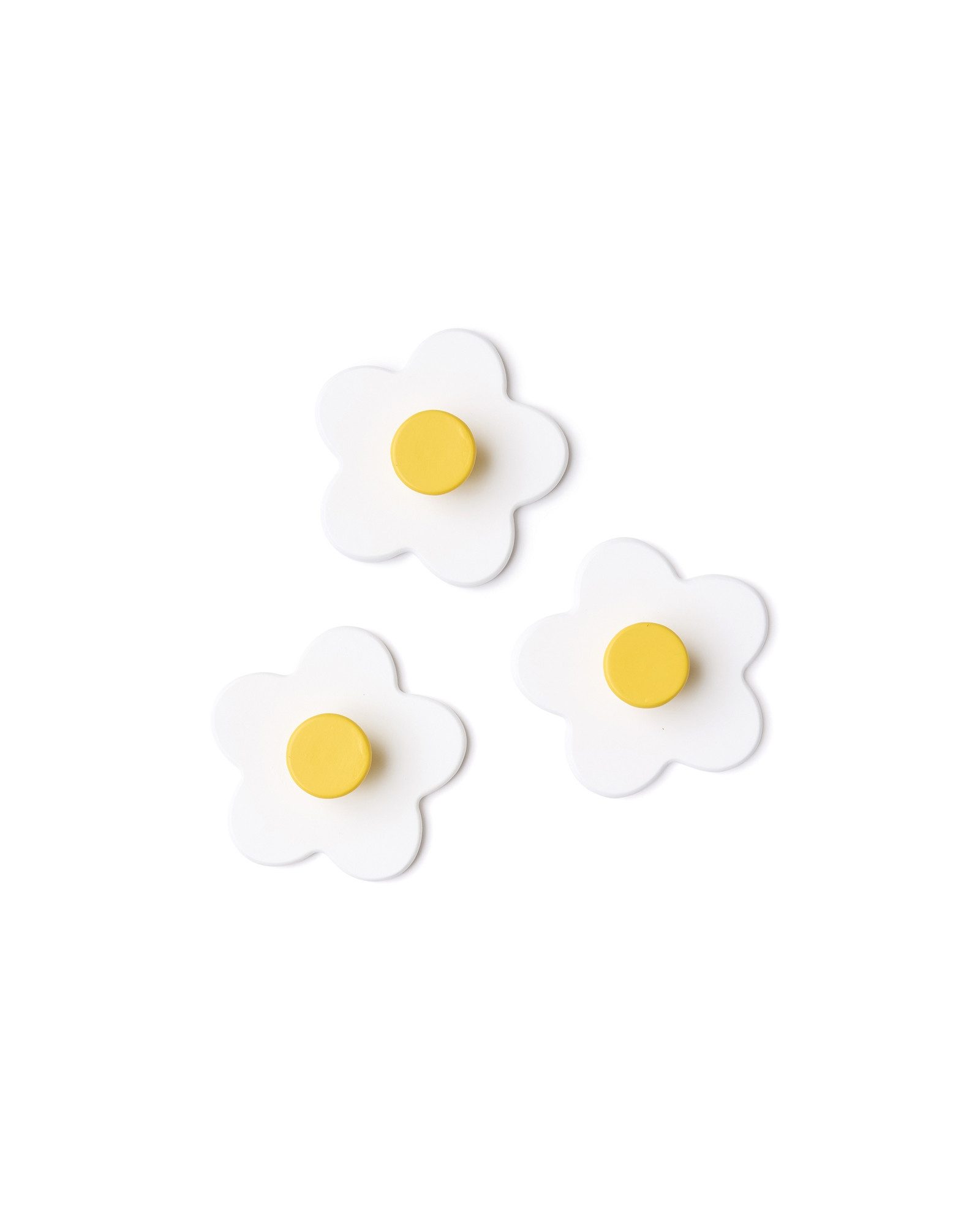 Kids Concept Kleiderhaken Hakenset 3er-Pack Blume weiss 9,5 x 9,5 x 3cm, Kinderzimmer, (2-St)