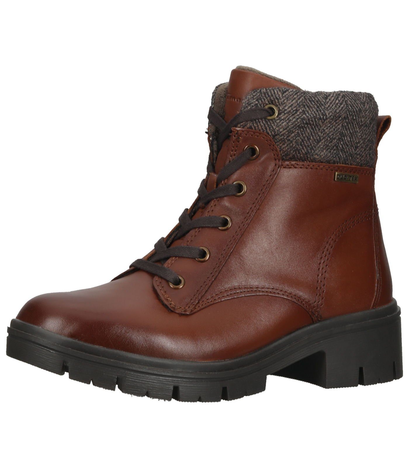 Tamaris Stiefelette Schnürstiefelette Chestnut Leder/Textil