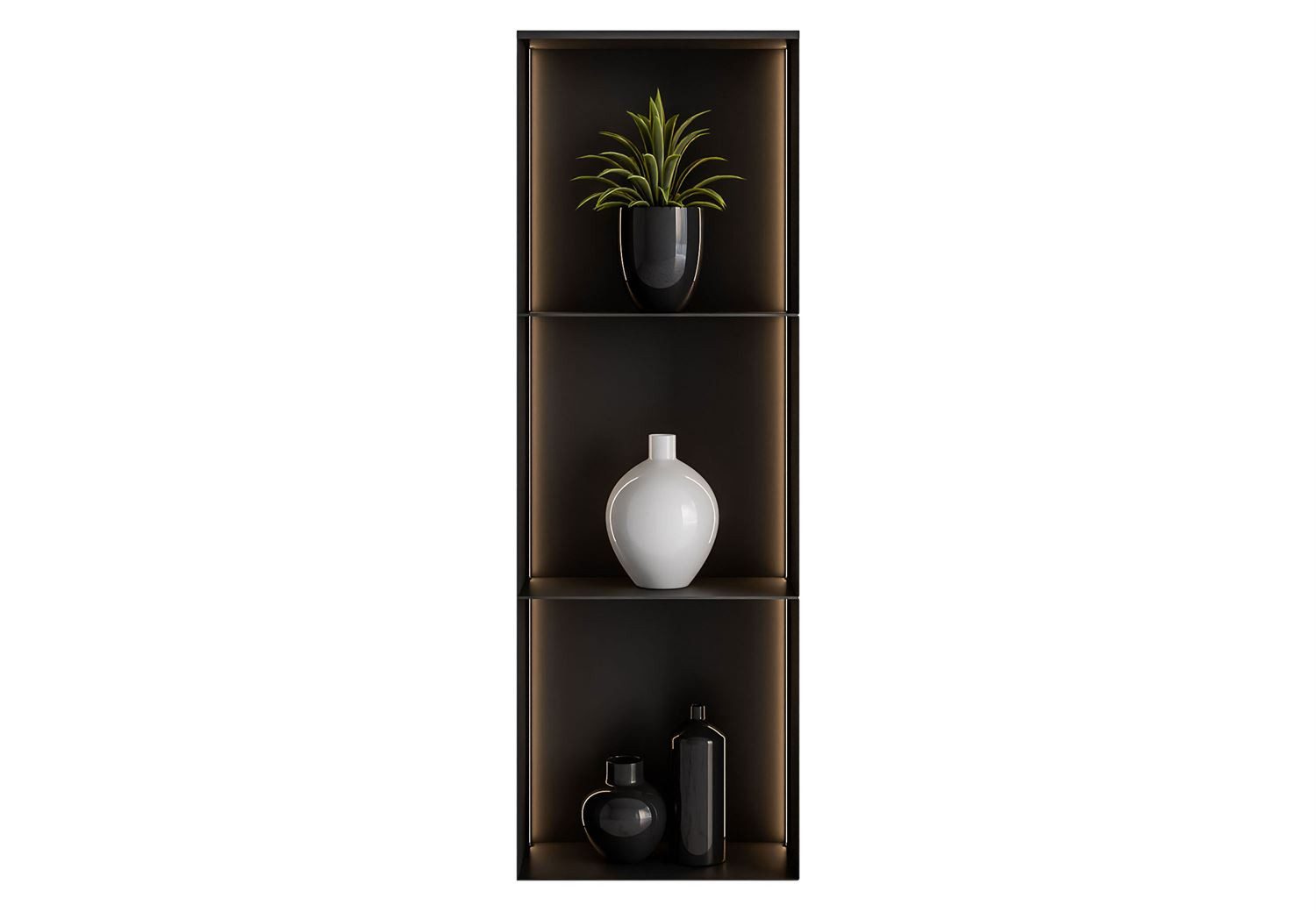 Lookway Regal QUADRO III aus Metall mit LED-Beleuchtung