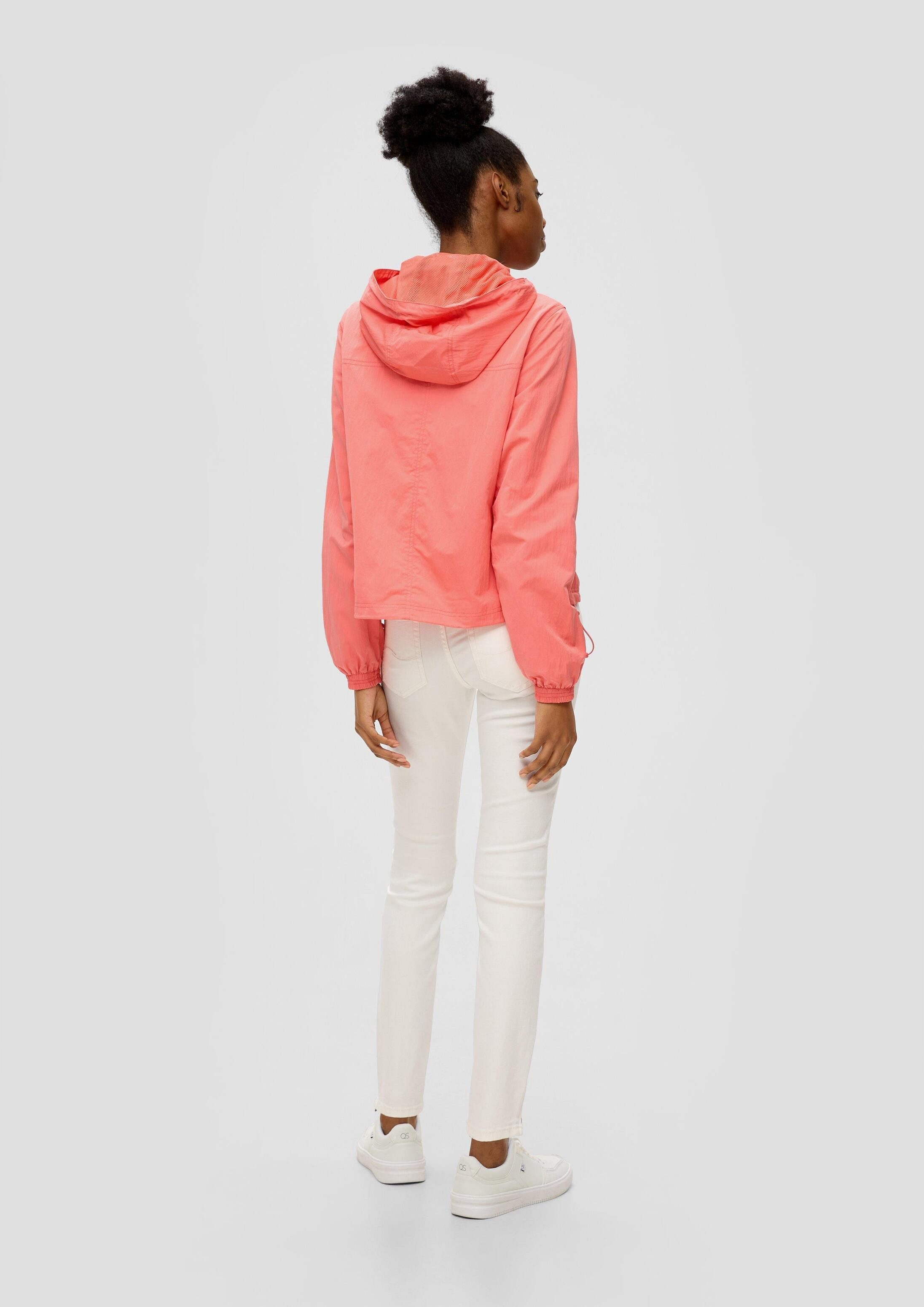 QS Funktionsjacke Outdoor-Jacke Kapuzenjacke mit Crinkle-Struktur