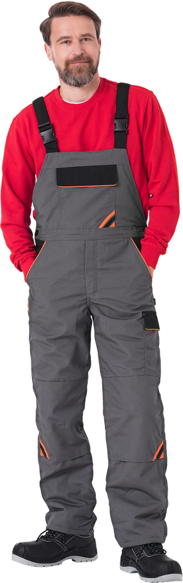 Arbeitslatzhose Winter-Latzhose, Arbeitshose, Schutzhose, gefüttert
