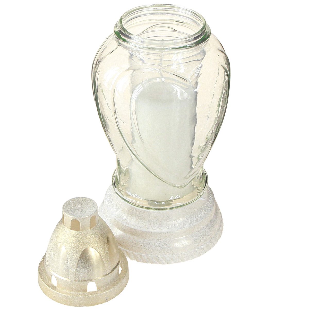 Viana Grabkerze Grablicht Glas Herz Grablaterne günstig online kaufen