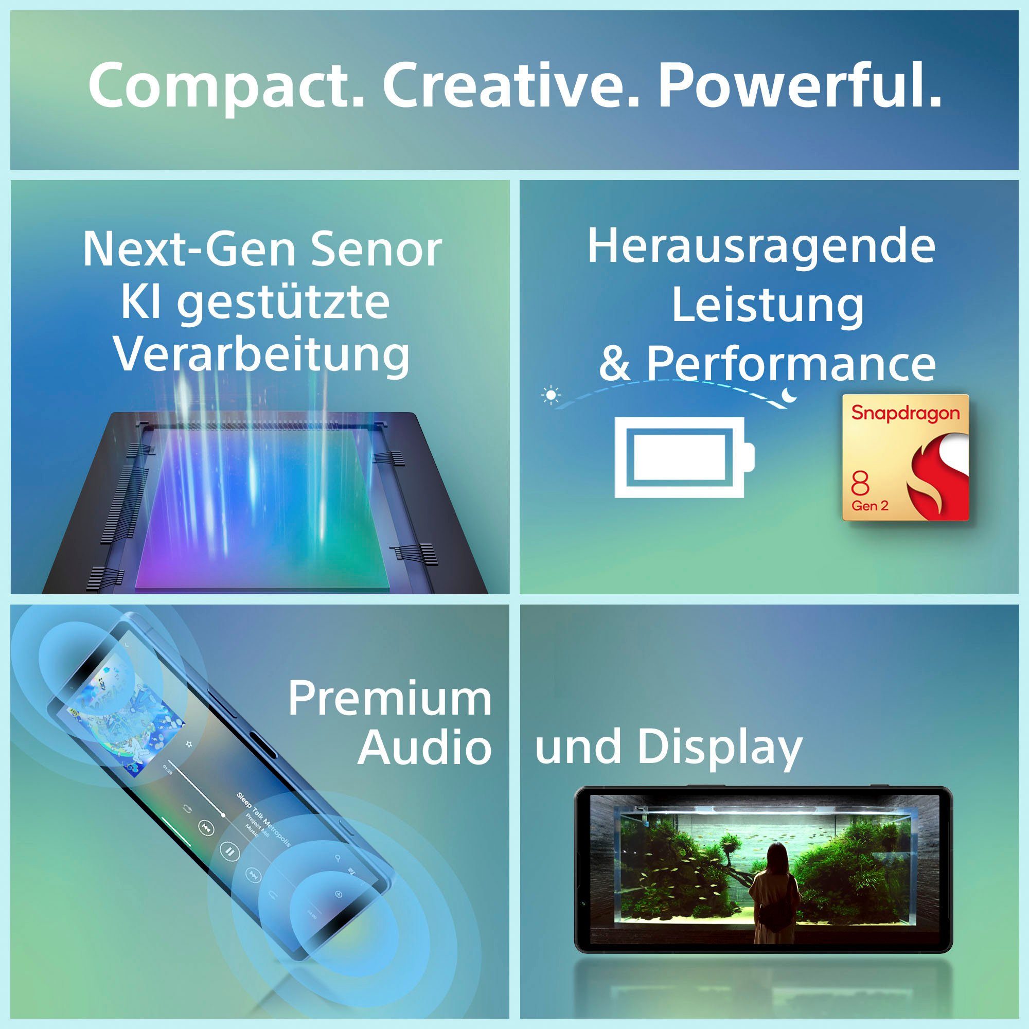 Sony XPERIA 12 GB Zoll, 5V platin-silber cm/6,1 Speicherplatz, (15,49 Kamera) 128 MP Smartphone
