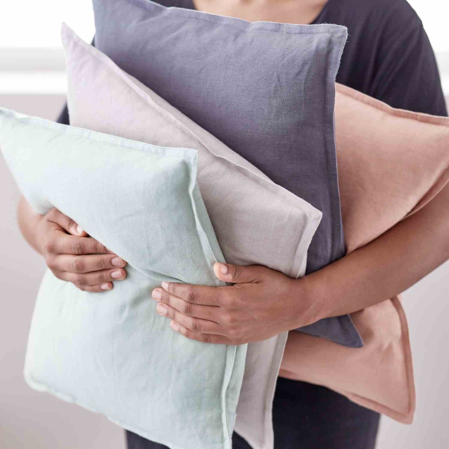 SCHÖNER WOHNEN-Kollektion Kissenhülle LINO Kissenhülle für Dekokissen, (1 Stück), 38 x 38 cm in Violett