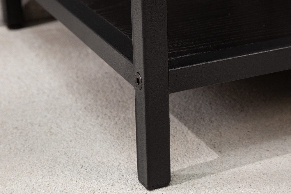 riess-ambiente Standregal SLIM LINE 185cm schwarz, Einzelartikel 1-tlg., Wohnzimmer · Esche-Design · Metall · mit Ablage · Industrial – Bild 4 von 5