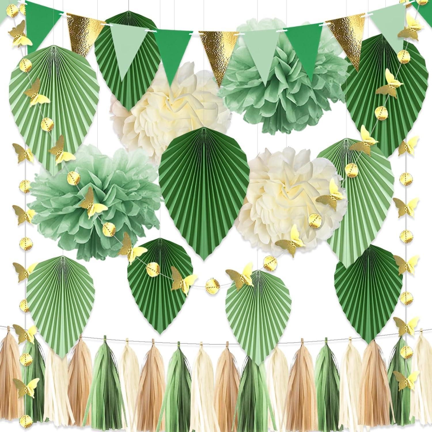 LuxusKollektion Wimpelkette Dschungel Party Deko Set Jungle Safari Geburtstagsdeko Jungle