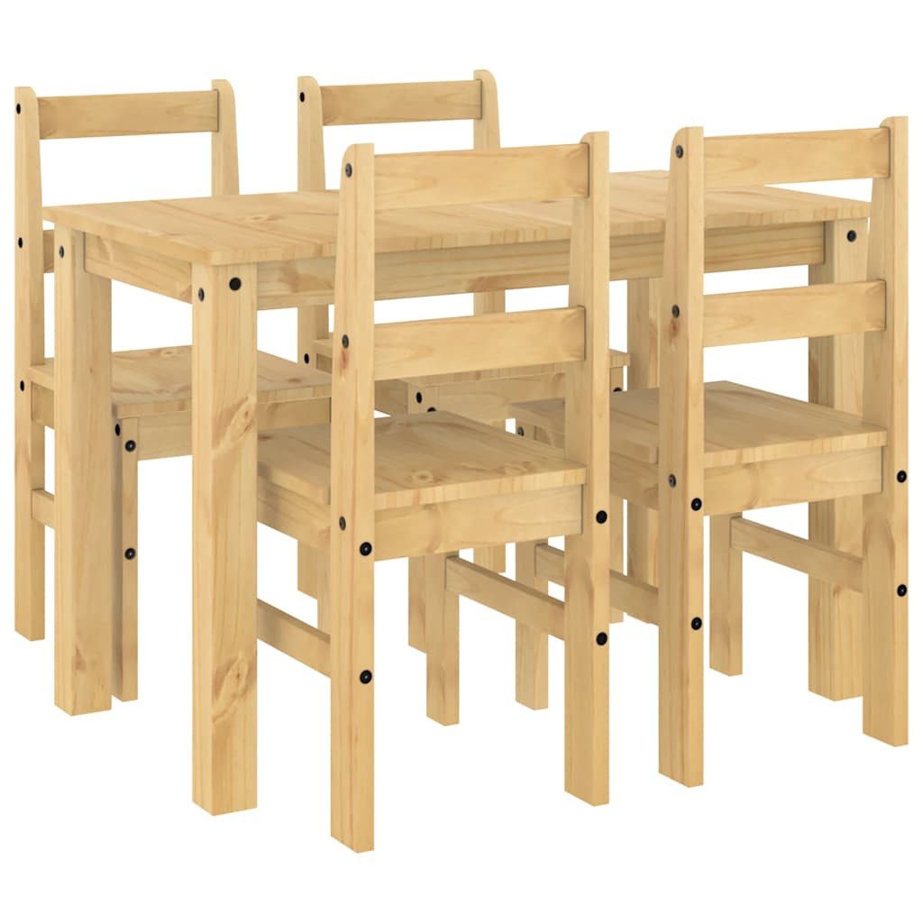 vidaXL Essgruppe 5-tlg. Essgruppe Panama Massivholz Kiefer, (1-tlg)