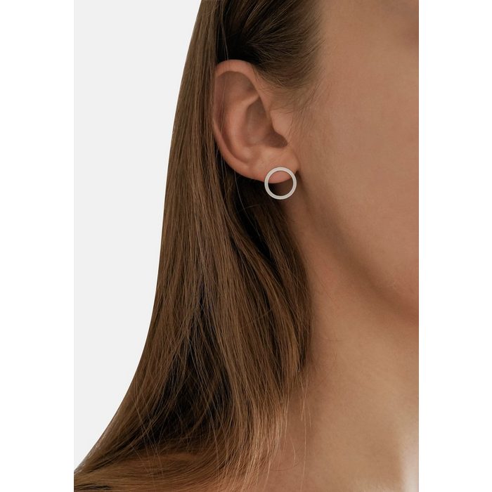 GG UNIQUE Paar Ohrhänger MINIMALIST ROUND STAINLESS STEEL CIRCLE EARRINGS antiallergisch PV10450