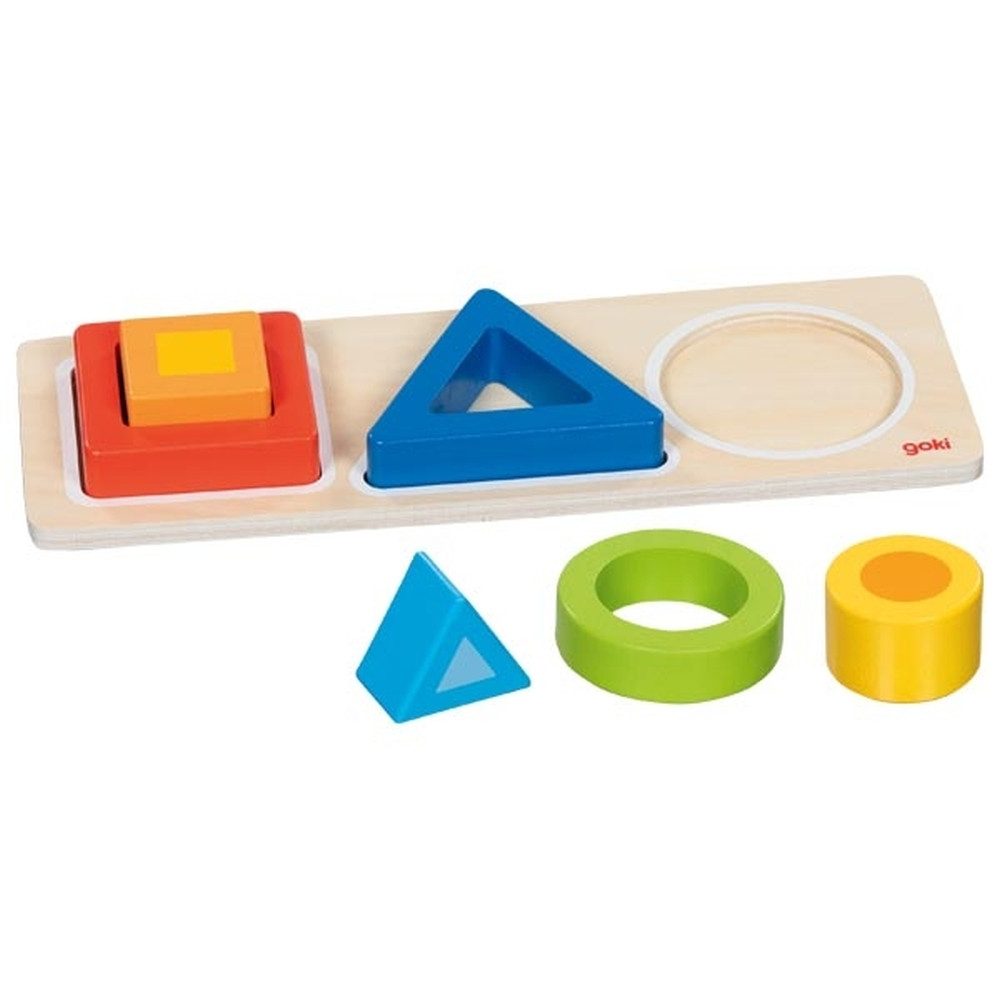goki Geo Blocks Formensortierbrett Spielbausteine