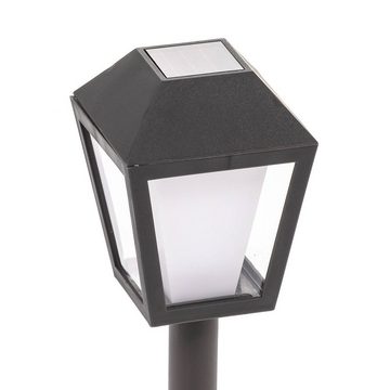 Lindby Dekolicht Pitano, LED-Leuchtmittel fest verbaut, tageslicht, Modern, Kunststoff, dunkelgrau, 1 flammig, Dekorationsleuchte