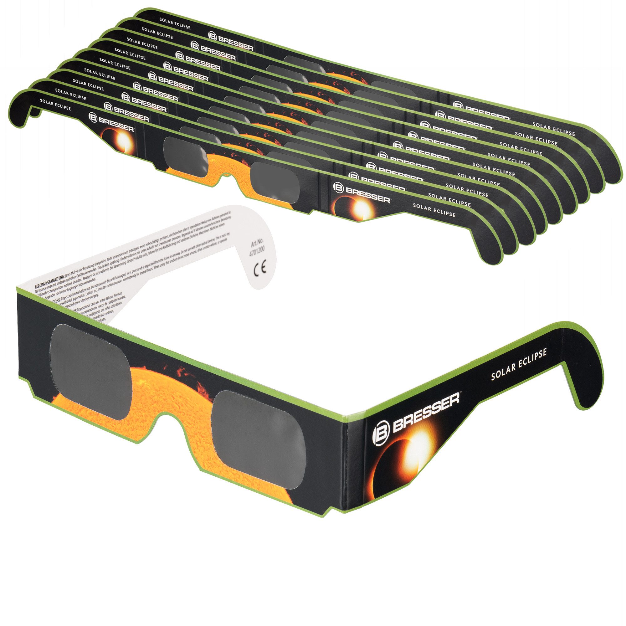 BRESSER Teleskop BRESSER Sonnenfinsternis-Brille (10 Stück) - Design A
