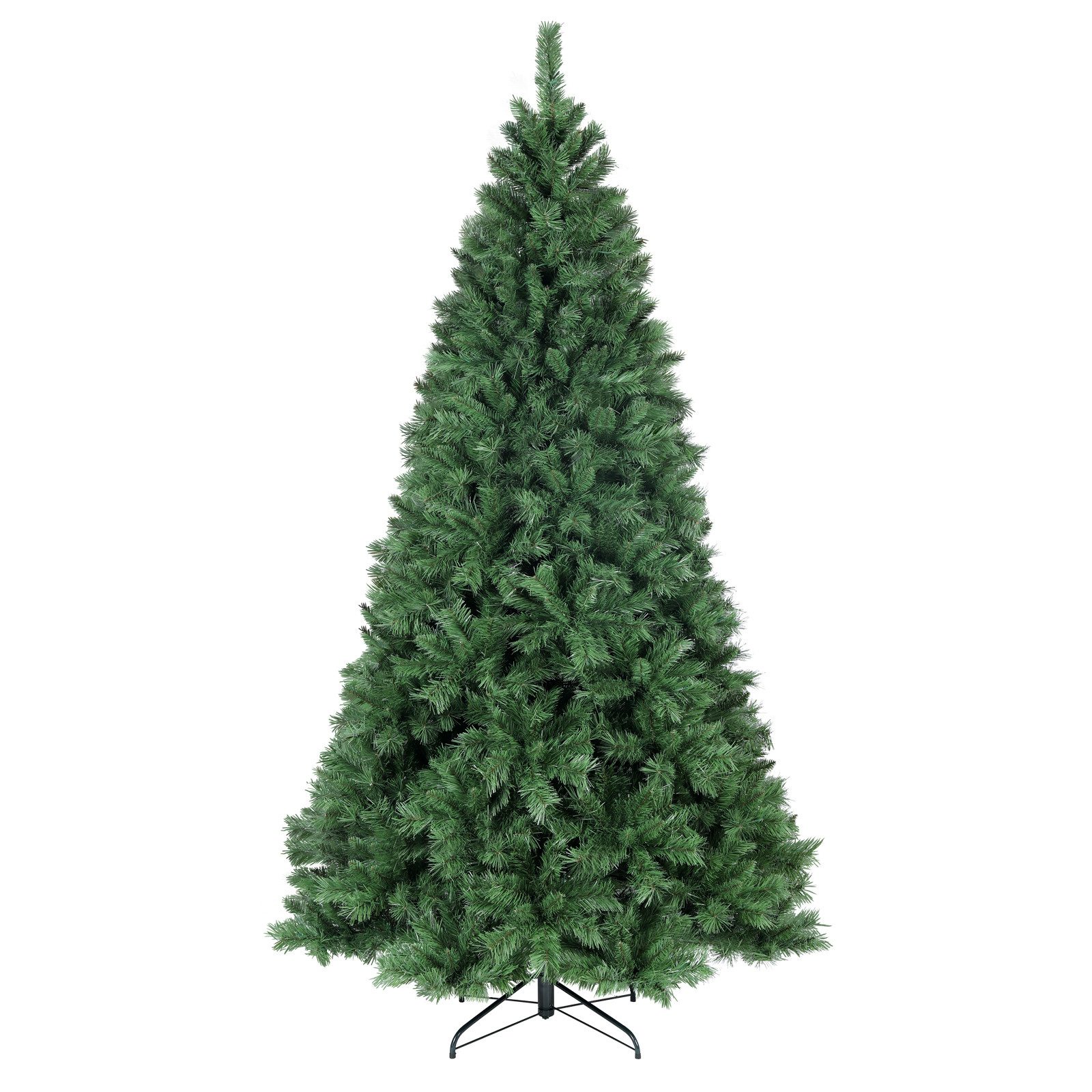 Salcar Künstlicher Weihnachtsbaum PVC Weihnachtsbaum Künstlich Tannenbaum Christbaum mit Metallständer, mit Automatisches Aufklappsystem, 240cm mit 1168 Spitzen
