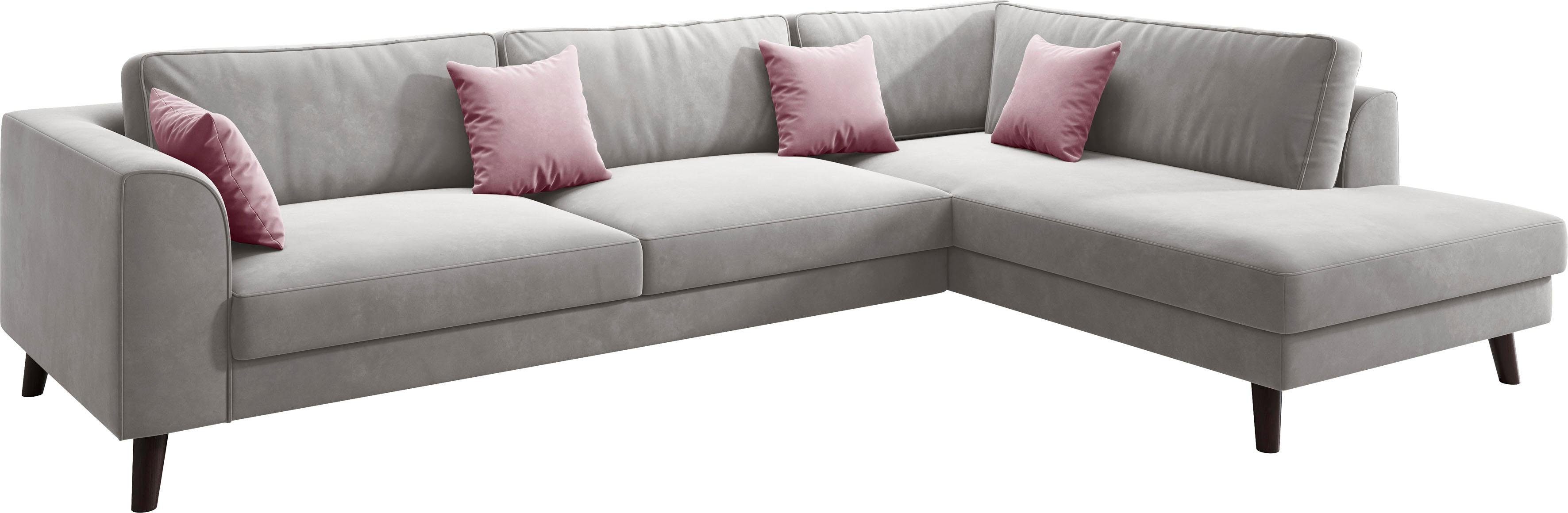 Home affaire Ecksofa Laurentia, L-Form, mit 4 Zierkissen, Ottomane links oder rechts bestellbar. Reduzierter Preis € 1.499,99. Unverbindliche Preisempfehlung € 1.999,00