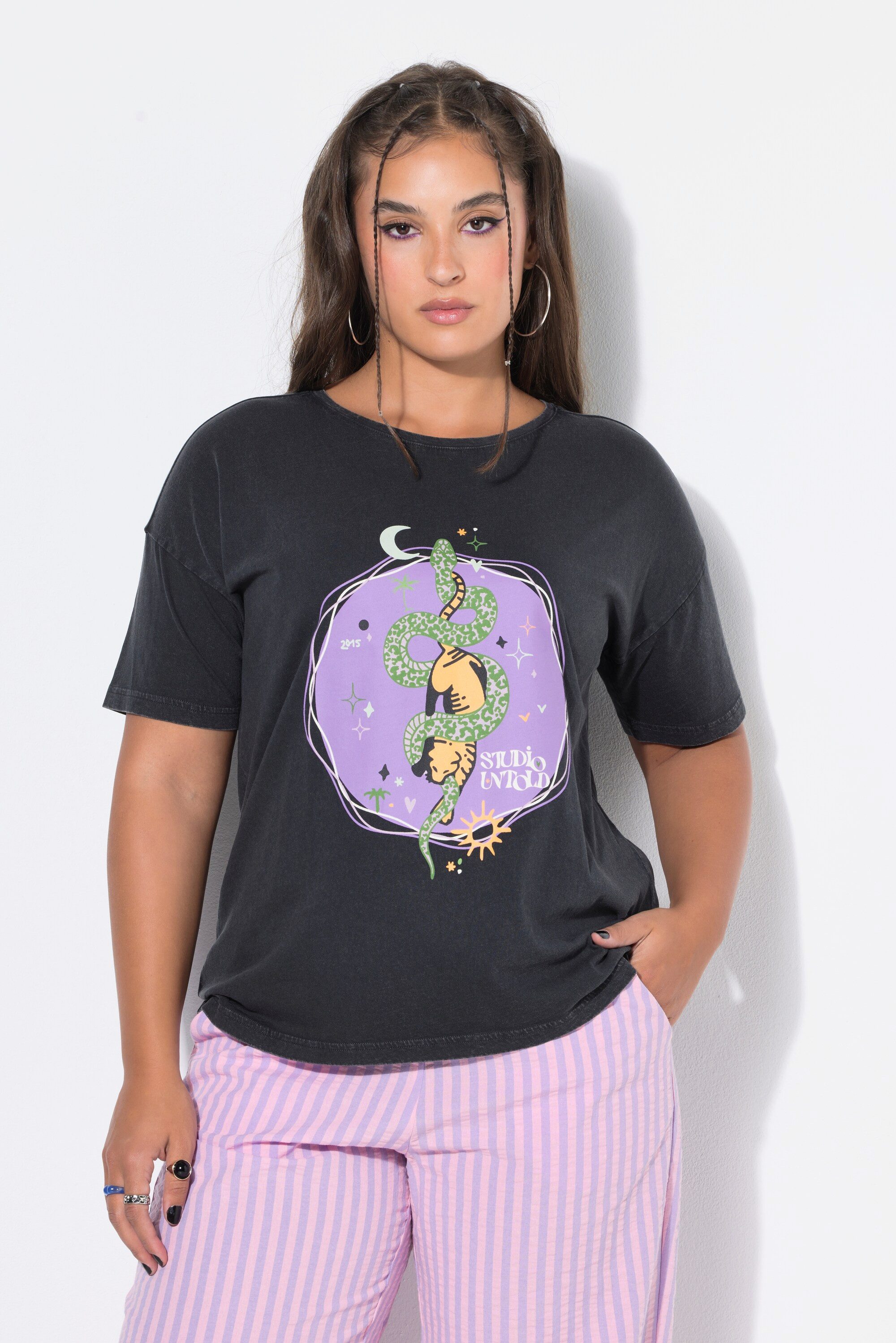 Studio Untold T-Shirt T-Shirt Oversize Shape Print Vintage Look