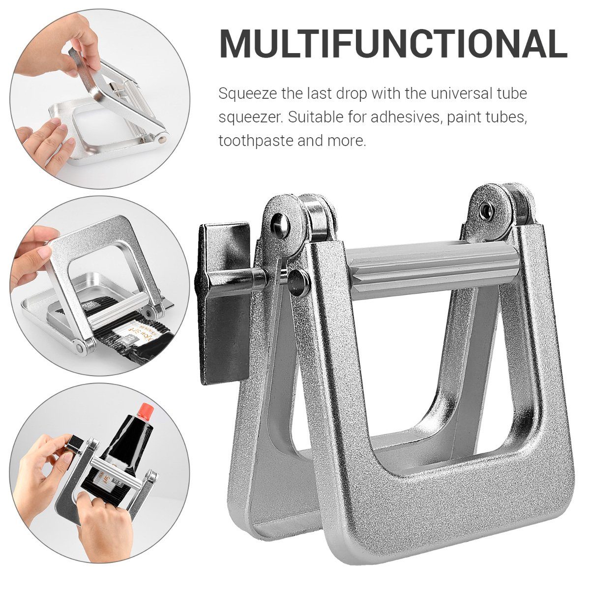 kwmobile Badaccessoire-Set Metall-Tubenpresse - Für Farben, Kleber, Kosmeti günstig online kaufen