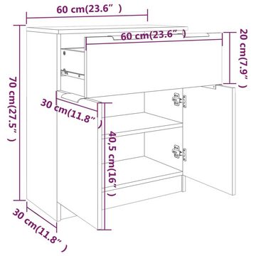 vidaXL Sideboard Sideboard Betongrau 60x30x70 cm Holzwerkstoff (1 St)