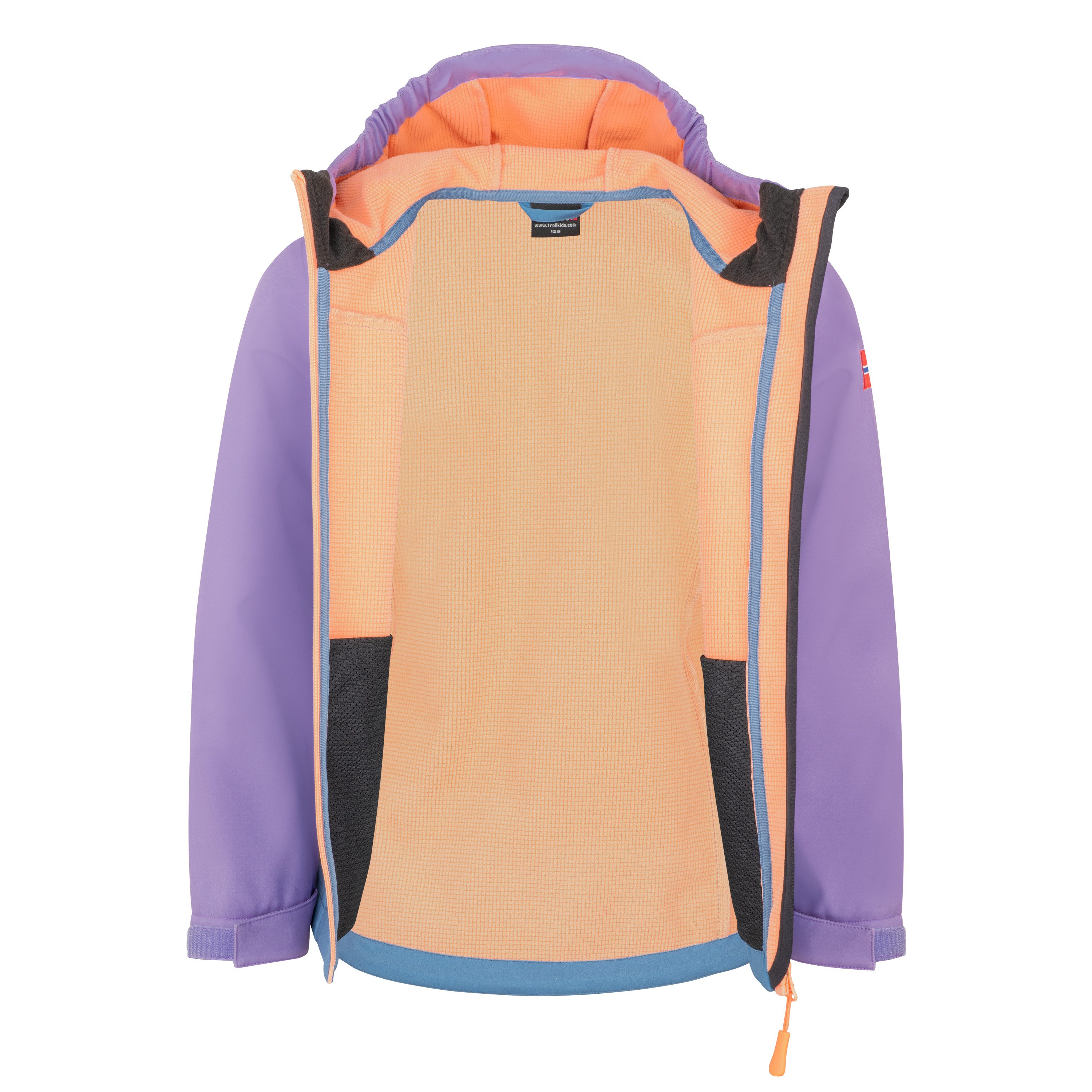 TROLLKIDS Softshelljacke Girls Kristiansand Jacket XT wasserabweisend, mit zwei Hüfttaschen mit Reißverschluss – Bild 4 von 4