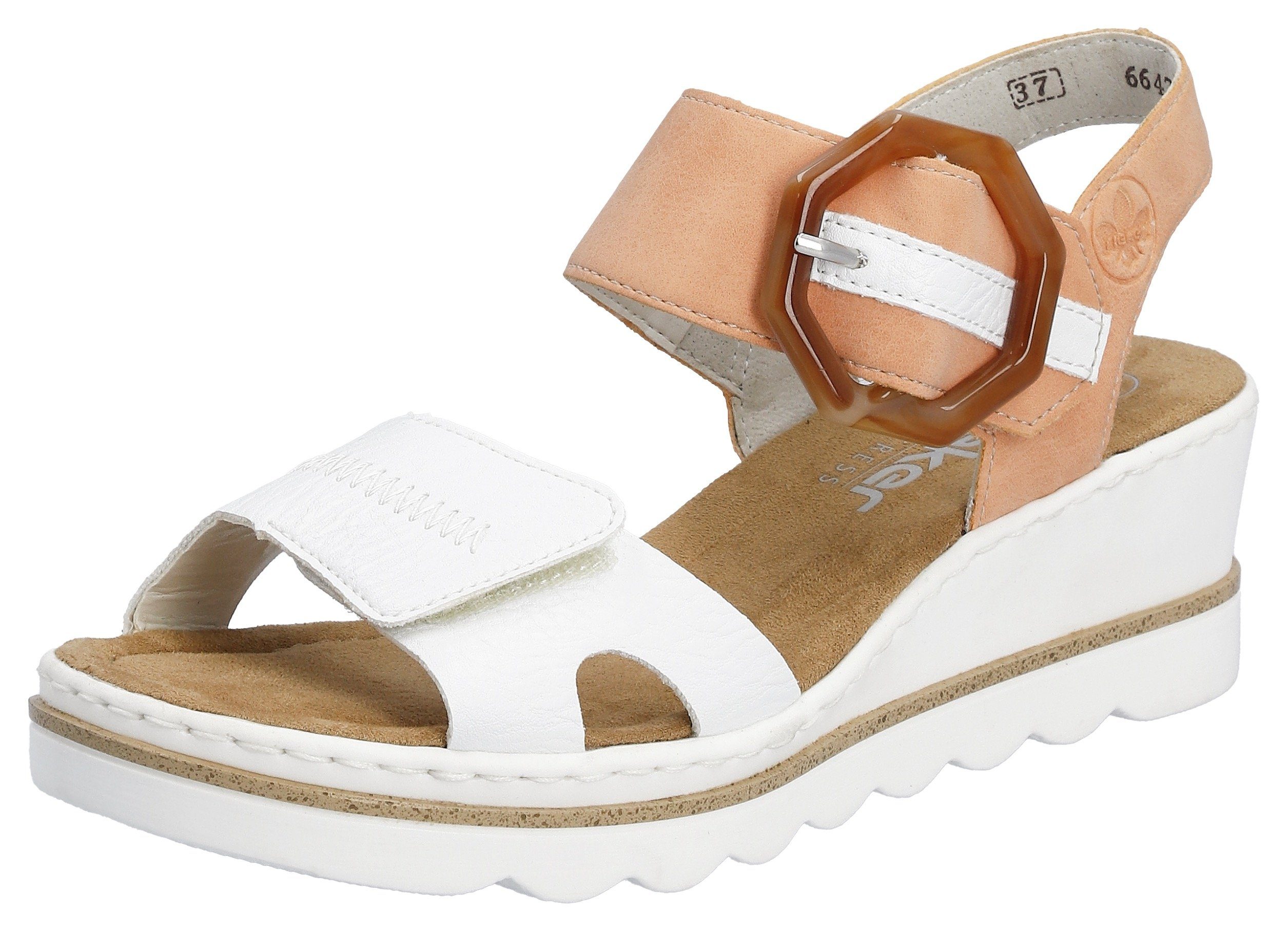 Rieker Sandalette, Sommerschuh, Sandale, Keilabsatz, mit günstig online kaufen