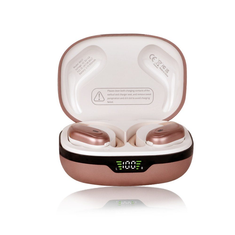 GelldG Bluetooth Kopfhörer 5.3, 24H mit Ladekoffer LED Anzeige, In Ear Bluetooth-Kopfhörer