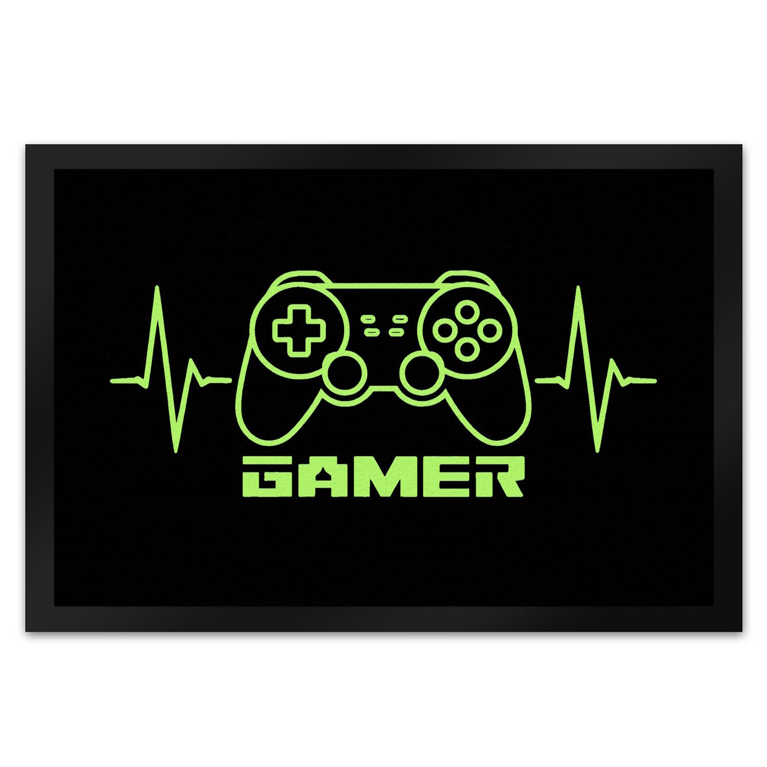 Fußmatte Game-Controller Fußmatte XL in 40x60 cm mit Gamer Herzschlag