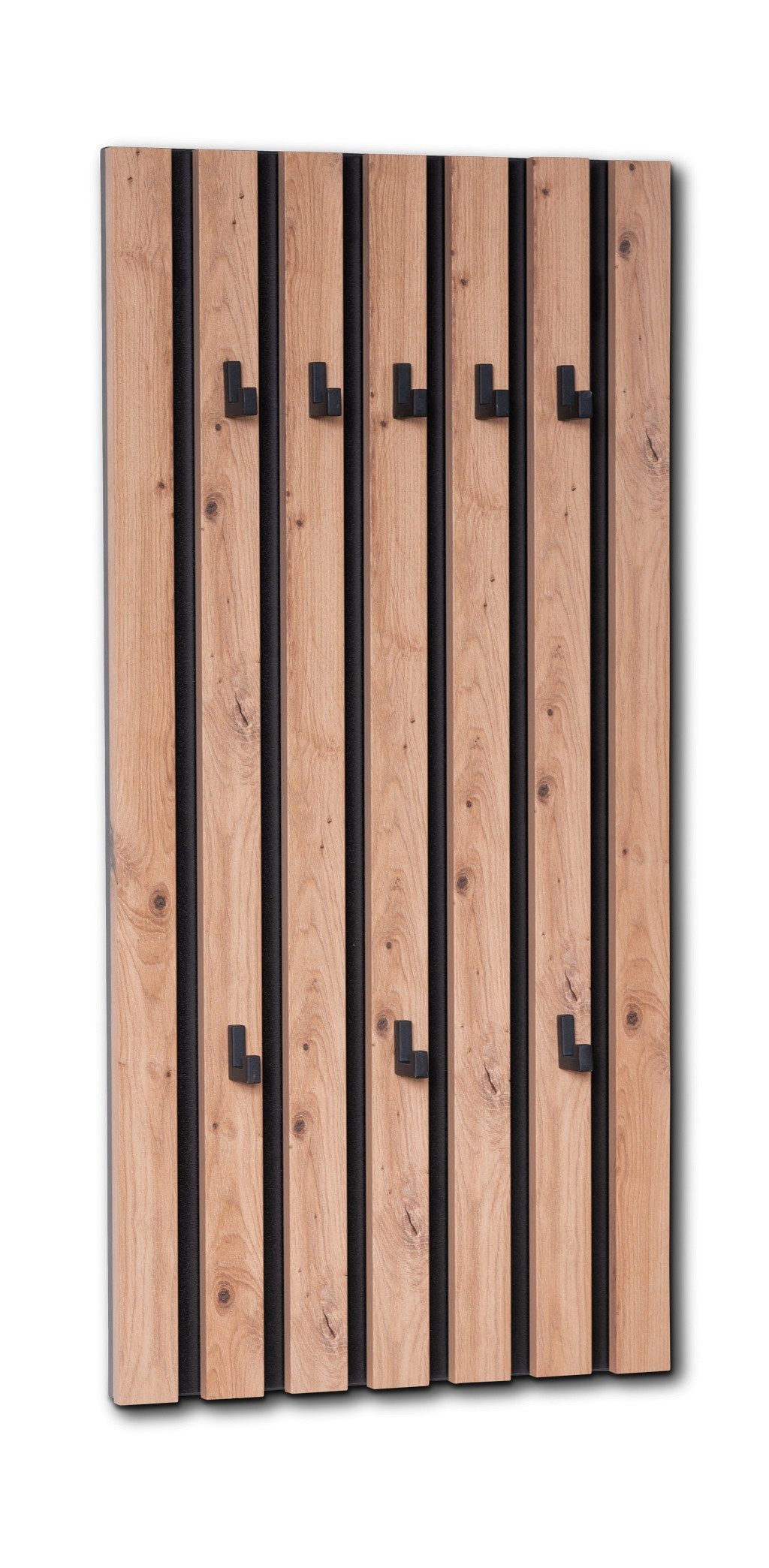 freiraum Wandgarderobe Wandgarderobe Tip 2, in braun/schwarz - 45x90x4 (BxHxT)