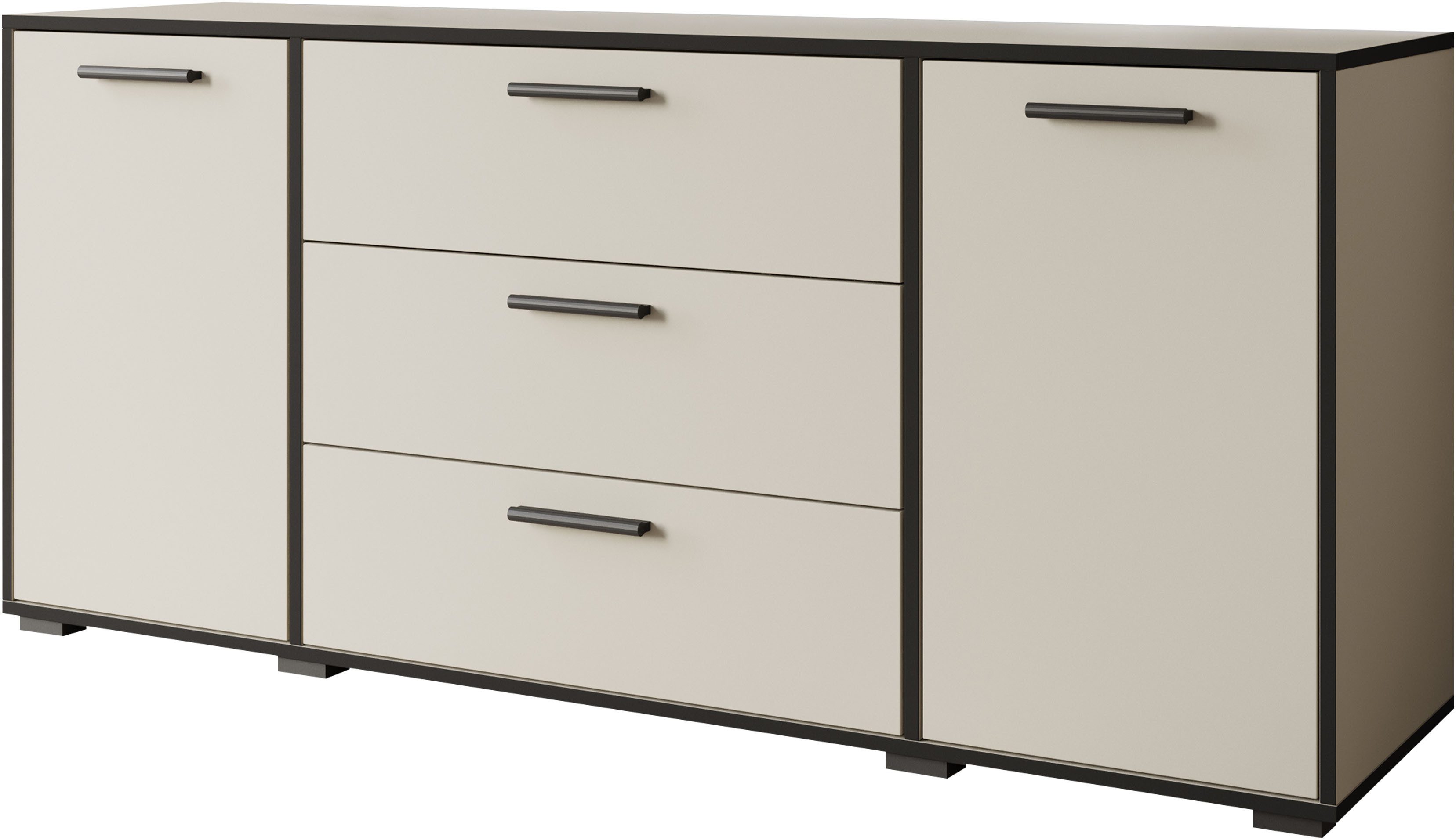 Home affaire Sideboard BOGOTA, moderne Kommode, Schubladenschrank mit verstellbaren Einlegeböden
