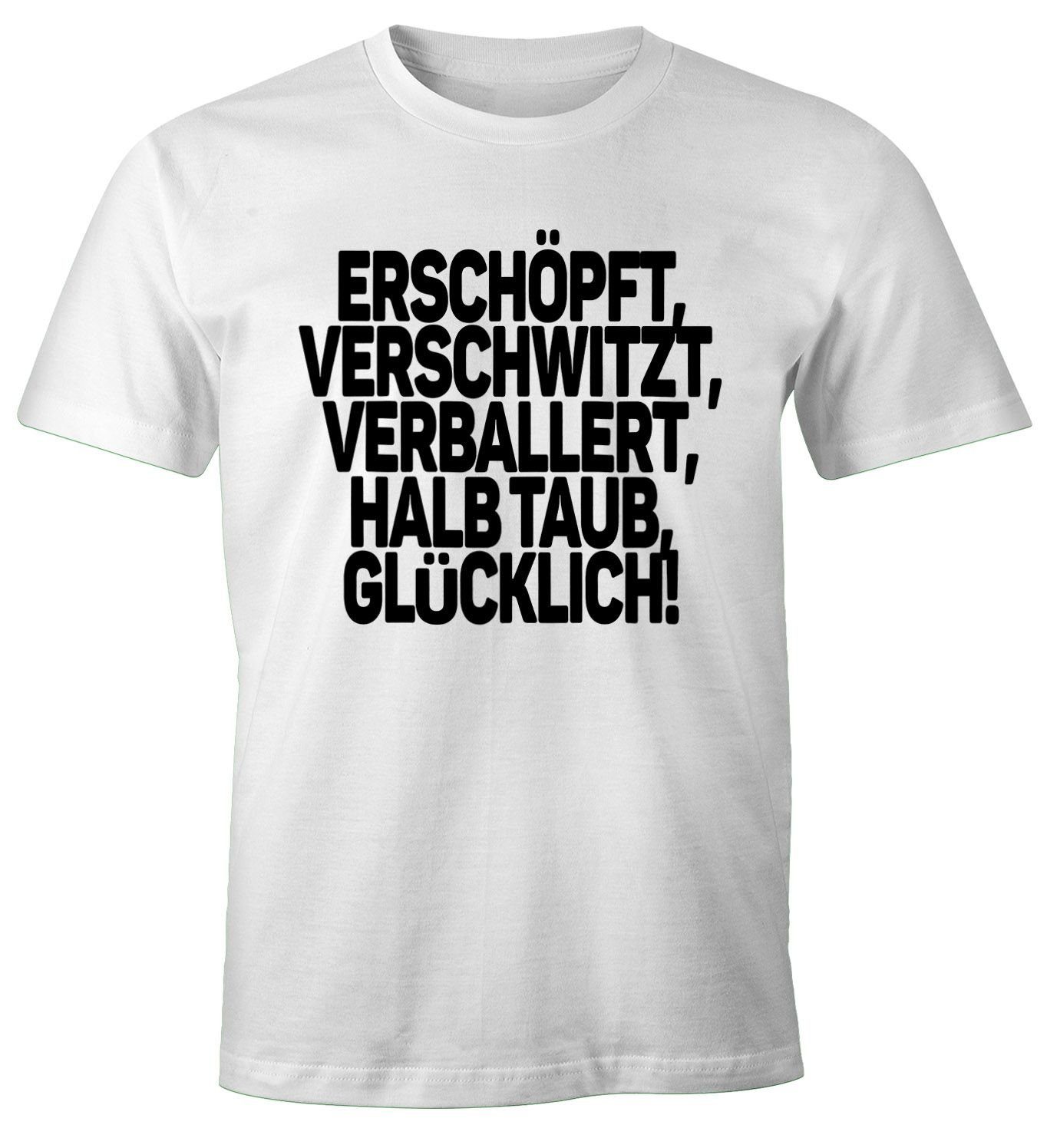 MoonWorks Print-Shirt Herren T-Shirt Spruch Erschöpft günstig online kaufen