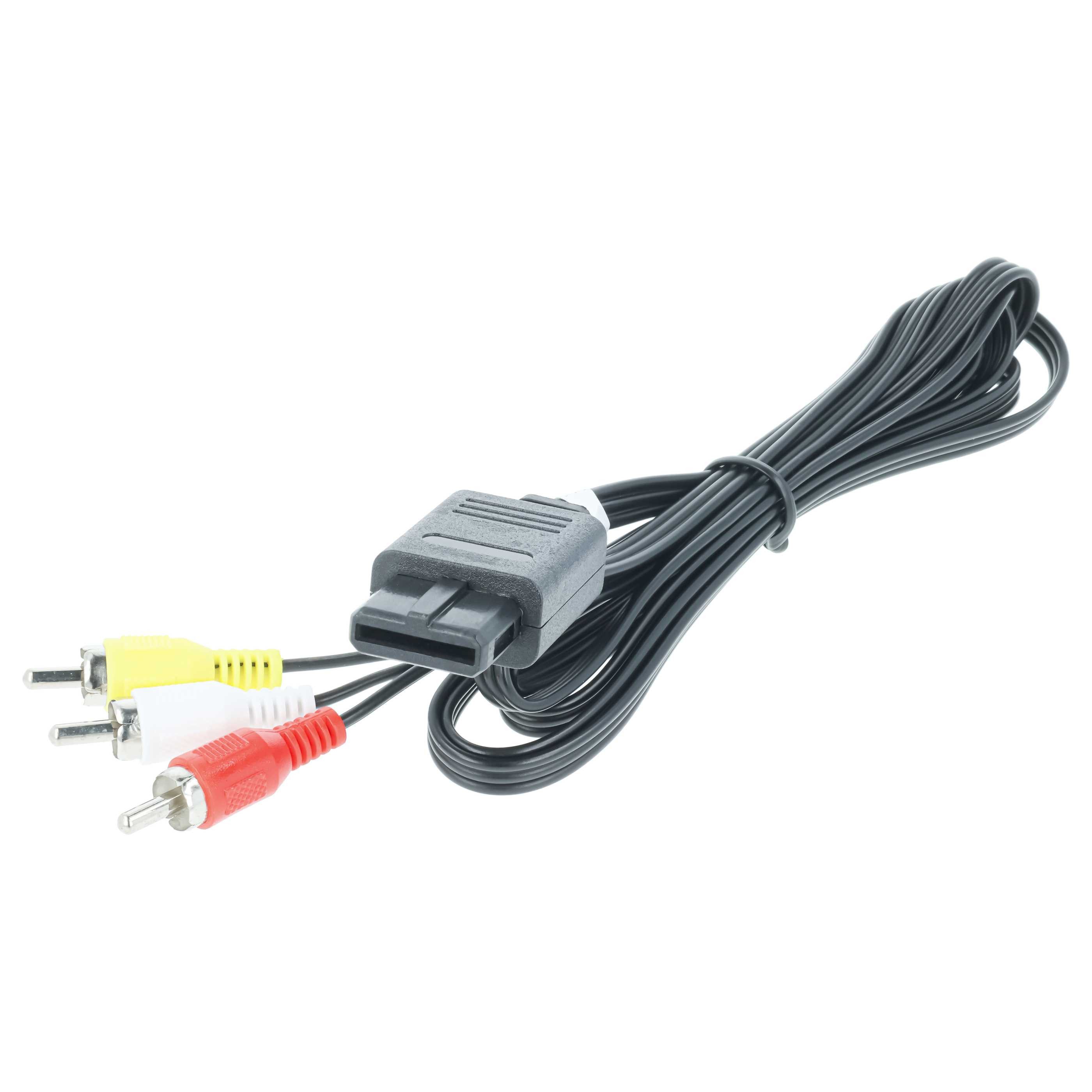 vhbw passend für Nintendo GameCube, 64, SFC (SNES), NGC, N64 Spielekonsole Audio- & Video-Kabel, Composite/RCA, Proprietär
