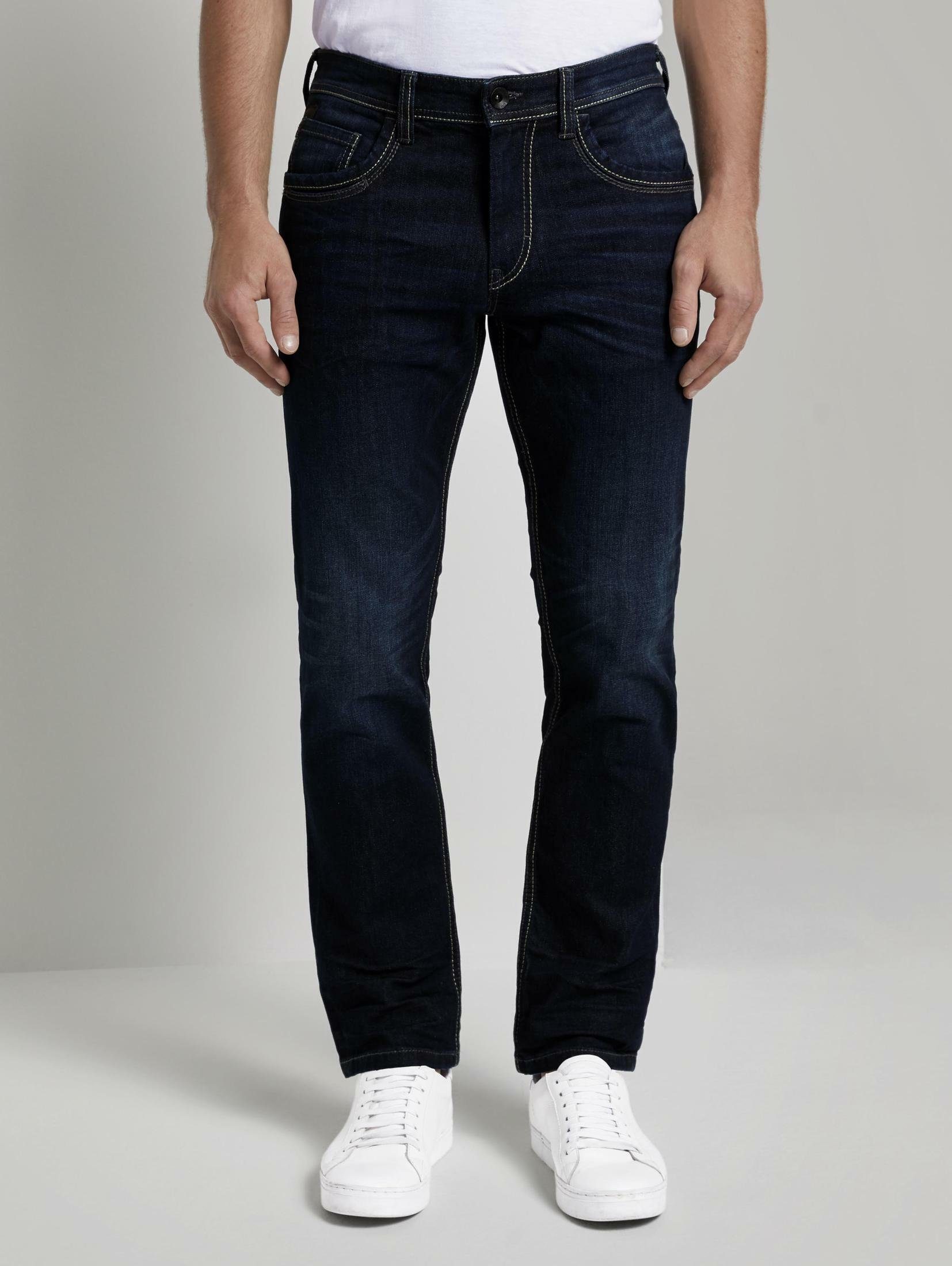 TOM TAILOR Straight-Jeans Marvin Straight Jeans mit Taschendetails