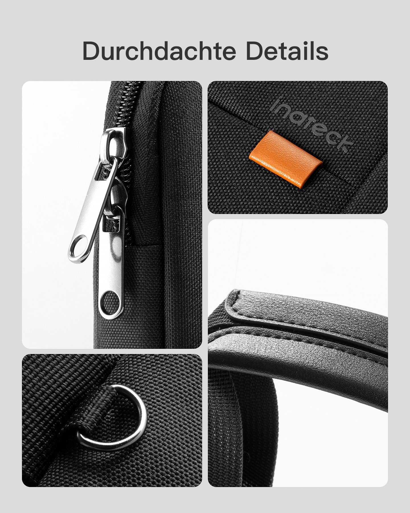 Inateck Laptoptasche 13-16 Zoll Notebook Schutztasche Aktentasche, MacBook Air Pro M5/M4 – Bild 5 von 5