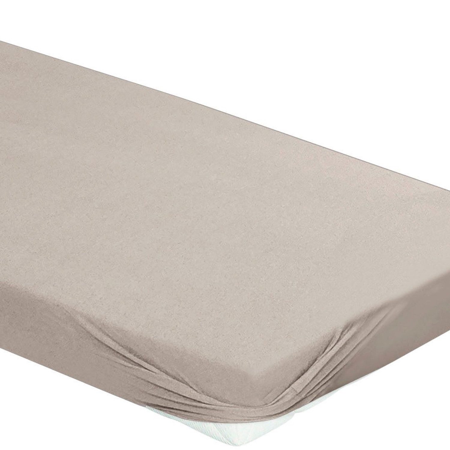 BIERBAUM Spannbettlaken Jersey Spannbetttuch Spannlaken Bierbaum 90x200 100x200, Jersey, Gummizug: rundum, (1 Stück), Für Matratzen bis 30cm Höhe