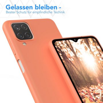 EAZY CASE Handyhülle TPU Hülle für Samsung Galaxy A12 6,5 Zoll, Schutzhülle mit Kameraschutz telefonhülle elastisch bumper tpu Orange