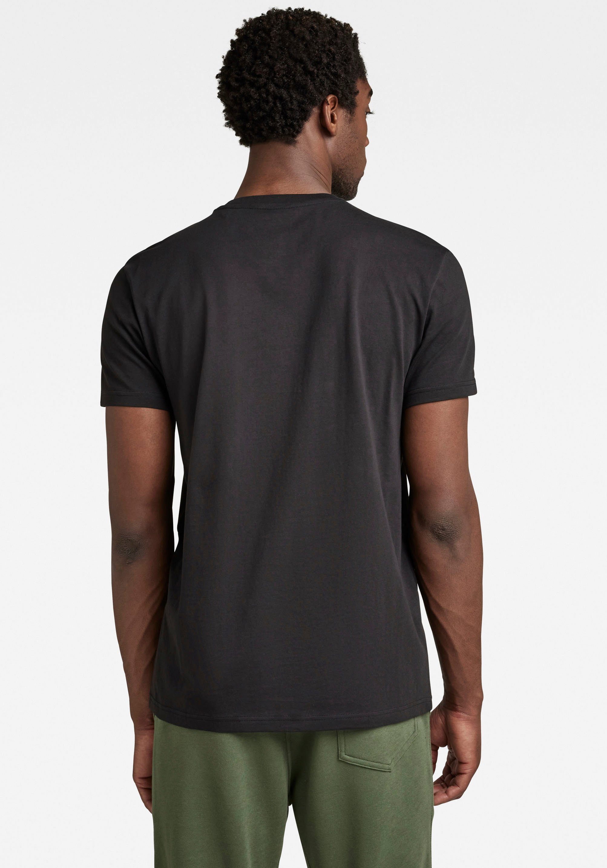 G-Star RAW Dark black T-Shirt RAW Stencil Print-Shirt