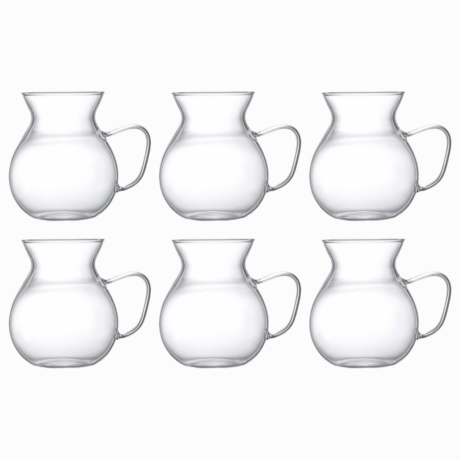 Zoha Teeglas Efendi Teegläser Set 6 Teilig 215 ml - Cay Bardagi, Borosilikatglas, Hochwertiges, hitzebeständiges Borosilikatglas