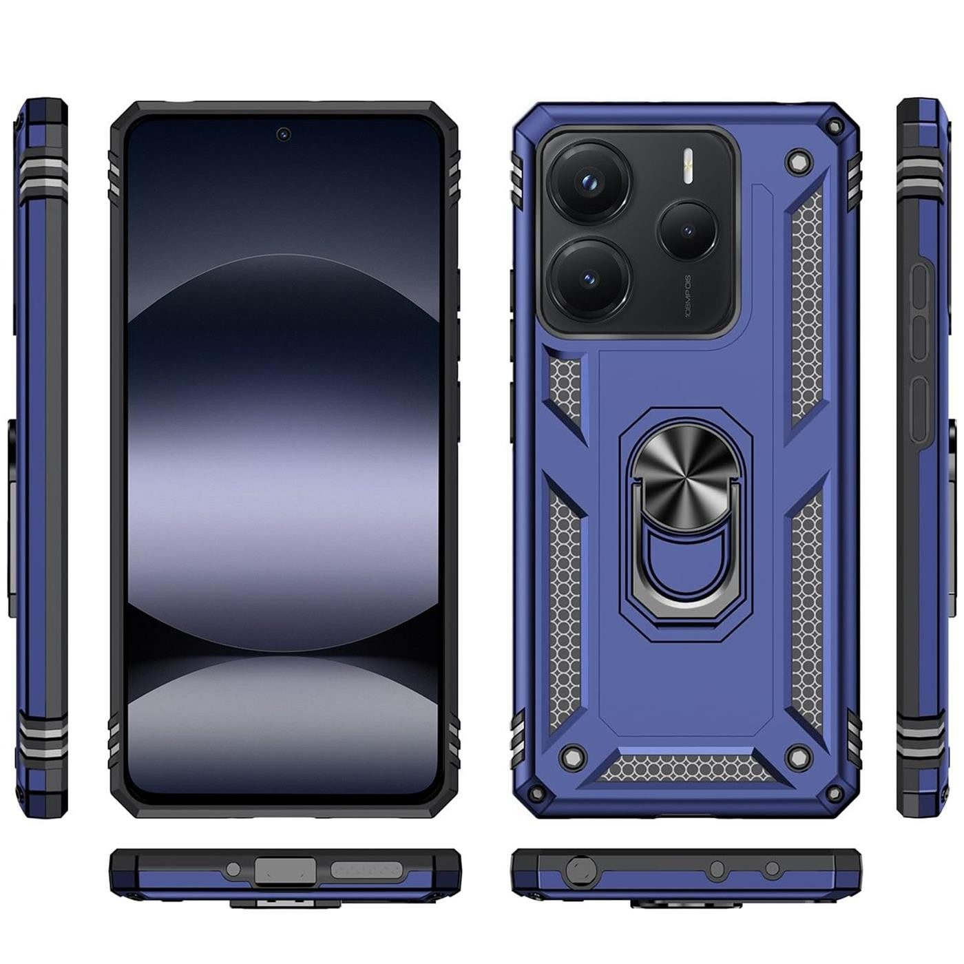 CoolGadget Handyhülle Armor Shield Case für Xiaomi Redmi Note 14 5G 6,67 Zoll, Outdoor Cover mit Magnet Ringhalterung Hülle für Redmi Note 14 5G – Bild 2 von 5