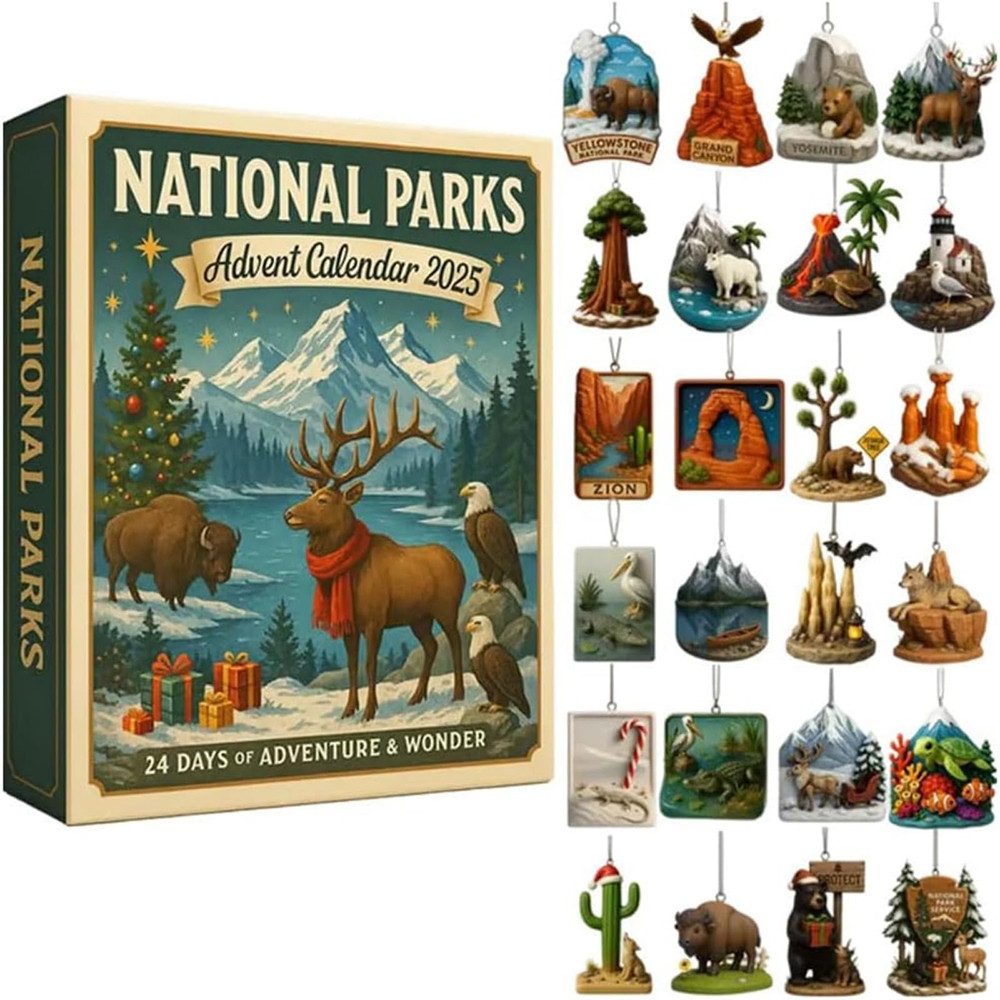 CLTYQ Spielzeug-Adventskalender Nationalparks Adventskalender 2025, 24-Tage günstig online kaufen