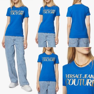 Versace T-Shirt VERSACE JEANS COUTURE CREW NECK Logo Top Cotton T-shirt Bluse Retro Sh