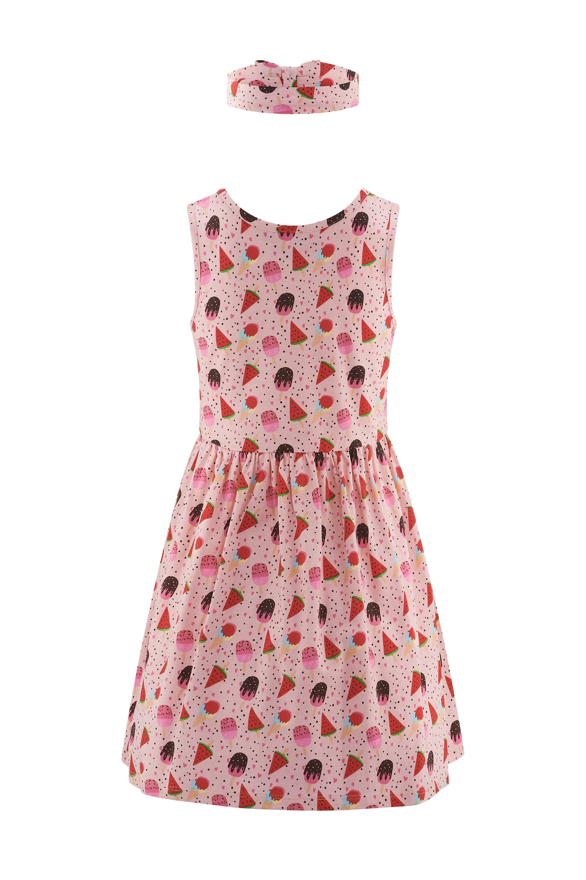 happy girls Jerseykleid (Set, 2-tlg) mit süßem Haarband mit Schleifendetail